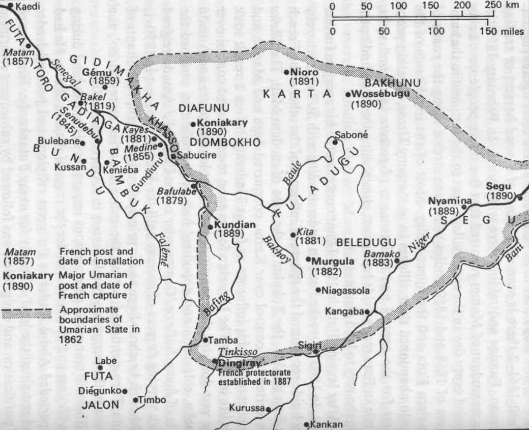 Map IV. The Umarian State in relation to Senegambia