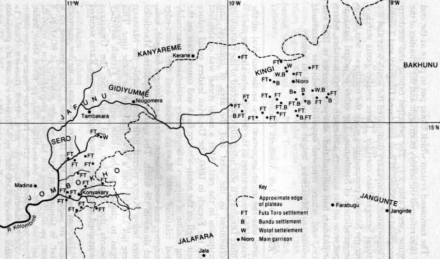 Map 5.2 Umarian colonization of Karta in the late 19th century