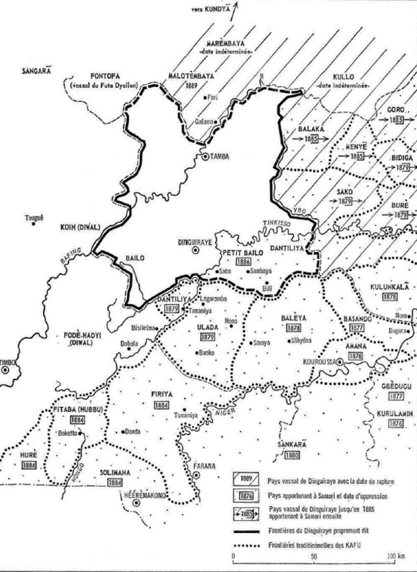 Carte du royaume de Dinguiray